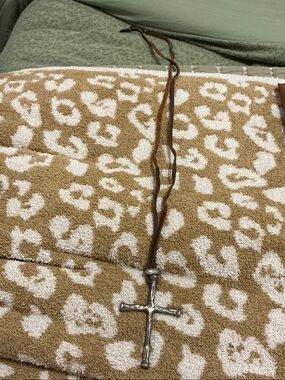 Men's Brown and White Patterned Sweater - Casual Cozy Knit